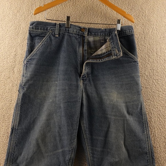 Vintage Carhartt Blanket Lined Work Pants Men 36x34 Straight Leg Carpenter Jeans